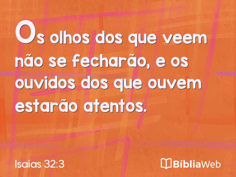 Isaías 32:3 em imagem para compartilhar