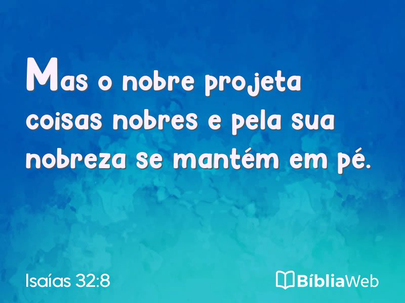 Isaías 32:8 em imagem para compartilhar