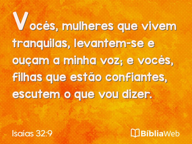 Isaías 32:9 em imagem para compartilhar