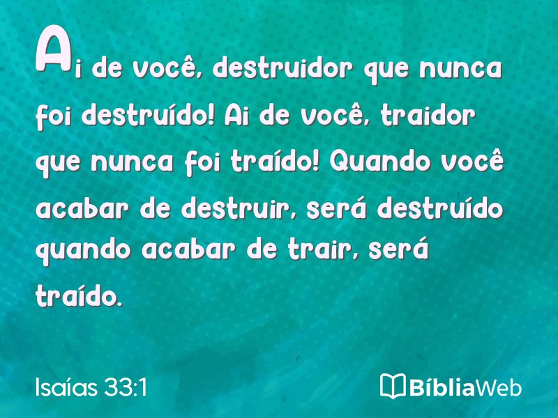 Isaías 33:1 em imagem para compartilhar