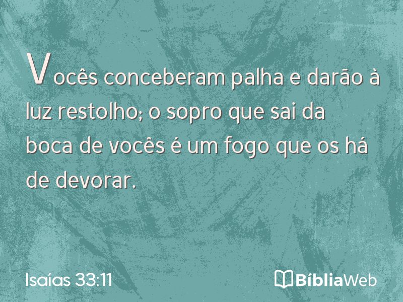 Isaías 33:11 em imagem para compartilhar