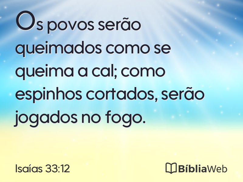 Isaías 33:12 em imagem para compartilhar