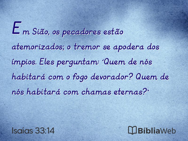 Isaías 33:14 em imagem para compartilhar