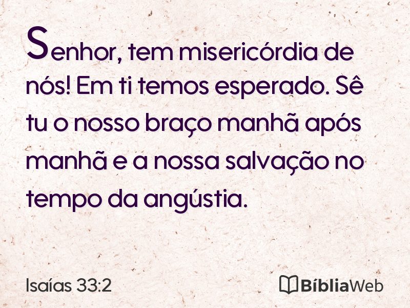 Isaías 33:2 em imagem para compartilhar