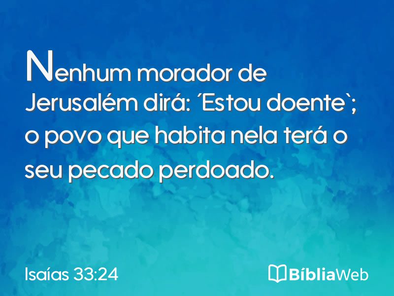Isaías 33:24 em imagem para compartilhar
