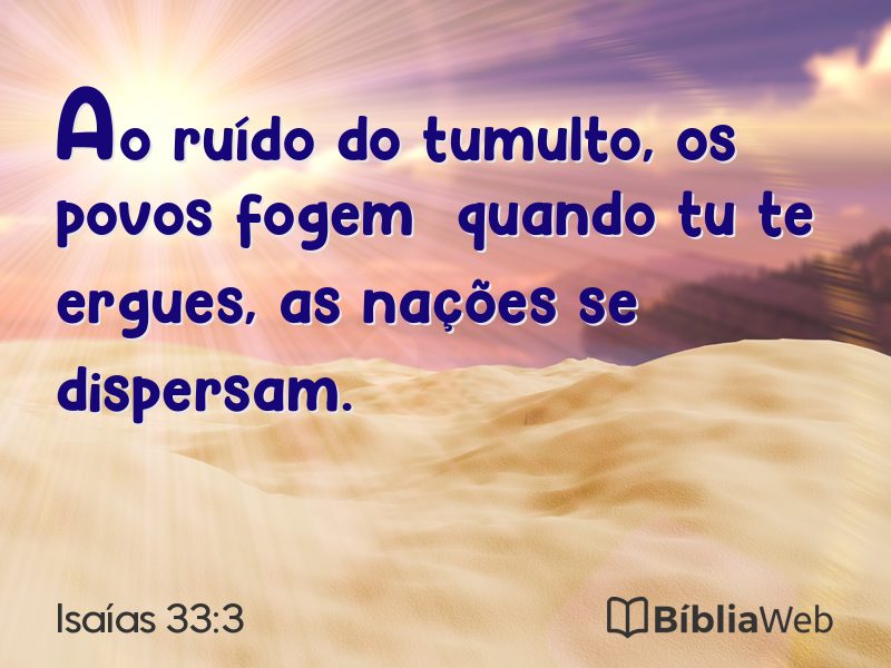 Isaías 33:3 em imagem para compartilhar