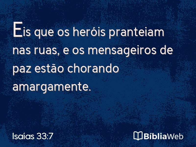 Isaías 33:7 em imagem para compartilhar