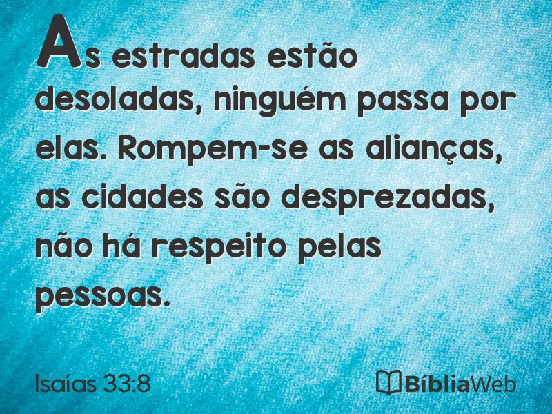 Isaías 33:8 em imagem para compartilhar