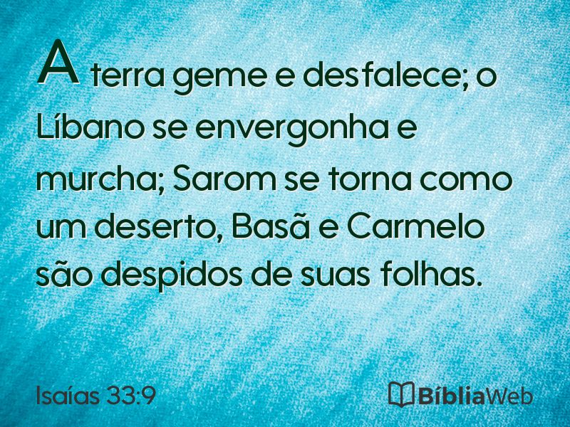 Isaías 33:9 em imagem para compartilhar