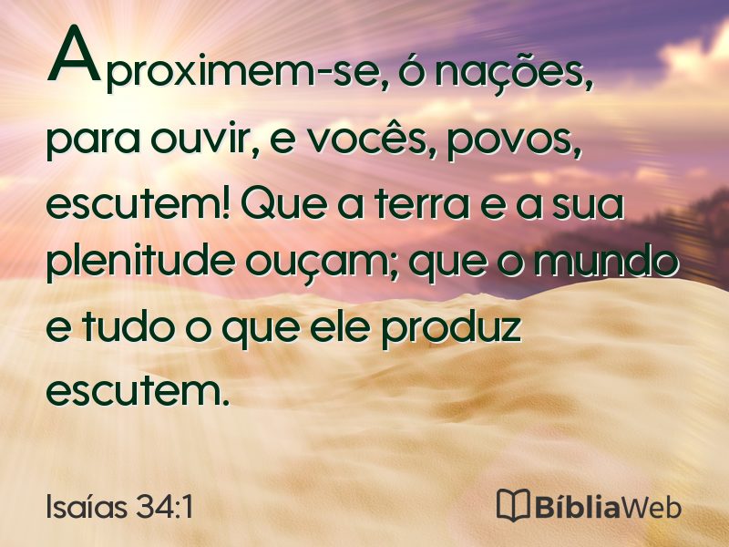 Isaías 34:1 em imagem para compartilhar