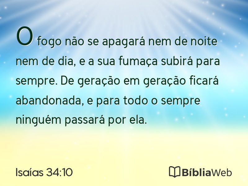 Isaías 34:10 em imagem para compartilhar