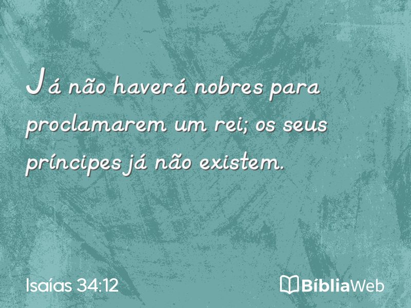 Isaías 34:12 em imagem para compartilhar