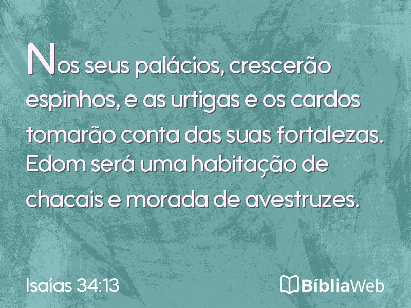 Isaías 34:13 em imagem para compartilhar