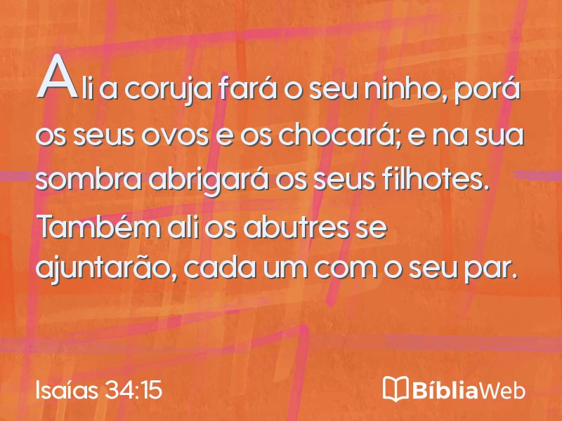 Isaías 34:15 em imagem para compartilhar