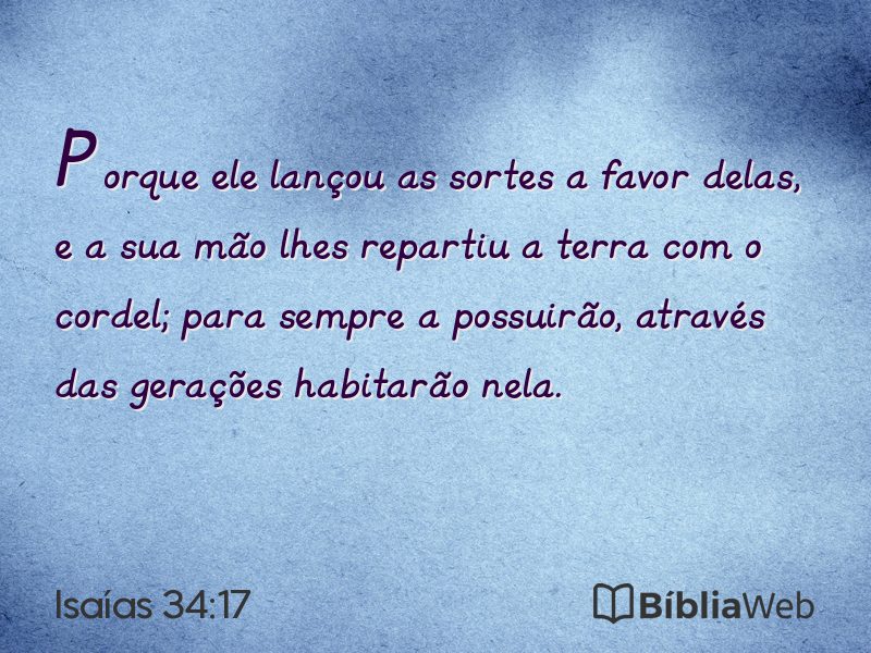 Isaías 34:17 em imagem para compartilhar