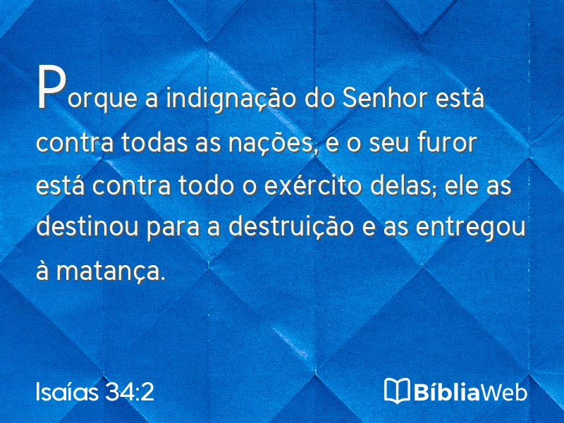 Isaías 34:2 em imagem para compartilhar