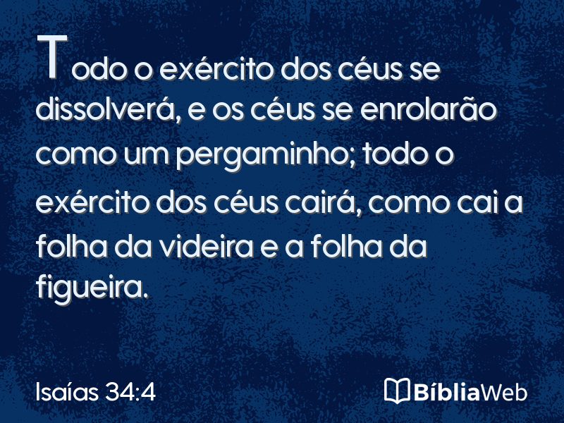 Isaías 34:4 em imagem para compartilhar