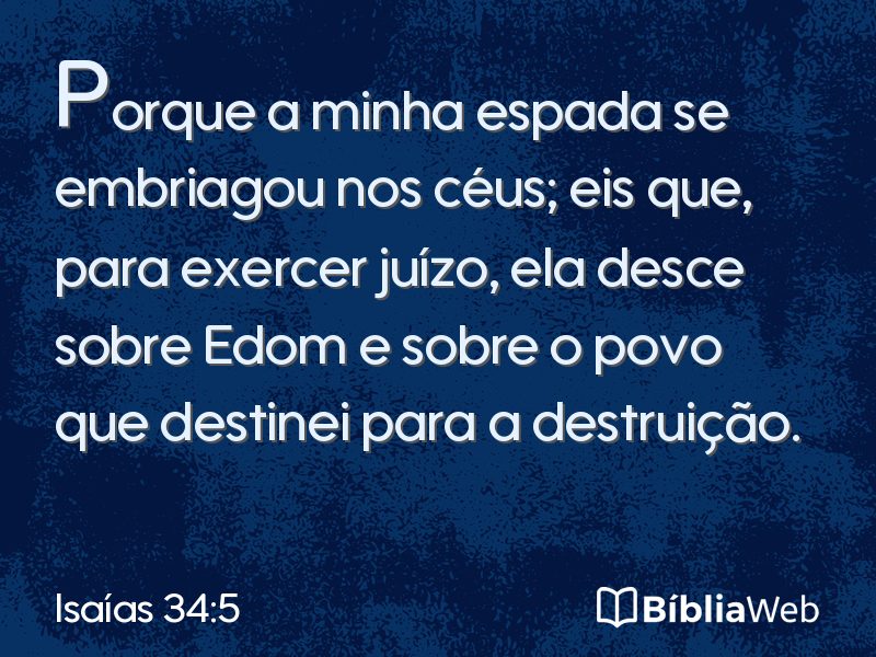 Isaías 34:5 em imagem para compartilhar