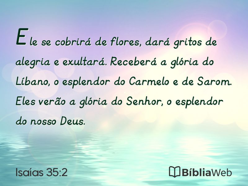 Isaías 35:2 em imagem para compartilhar