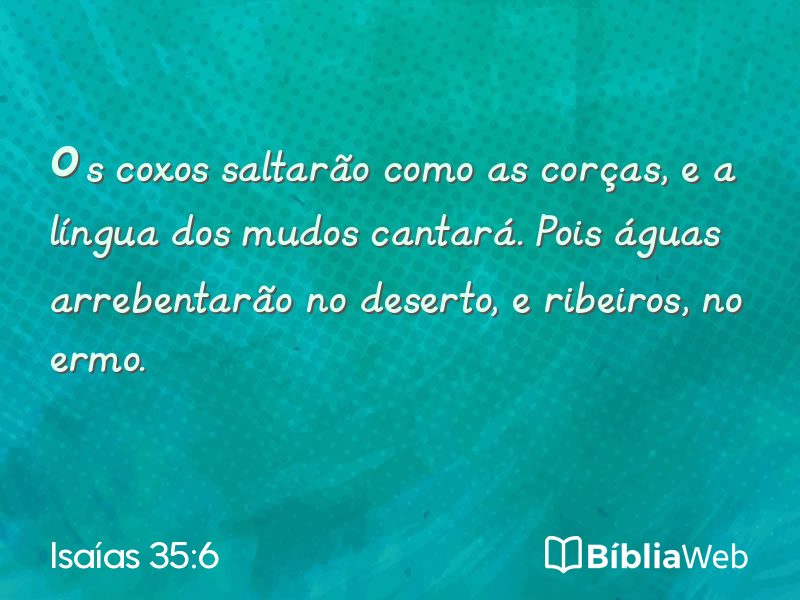Isaías 35:6 em imagem para compartilhar