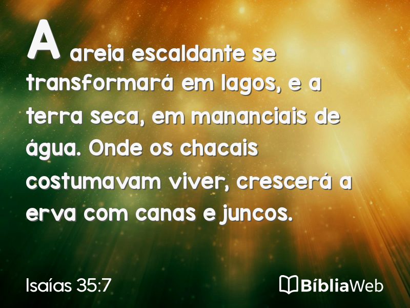 Isaías 35:7 em imagem para compartilhar