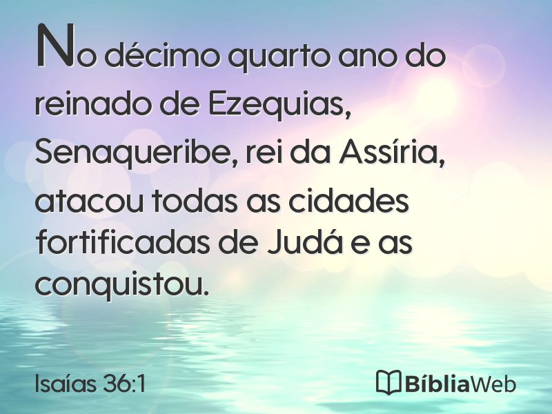Isaías 36:1 em imagem para compartilhar