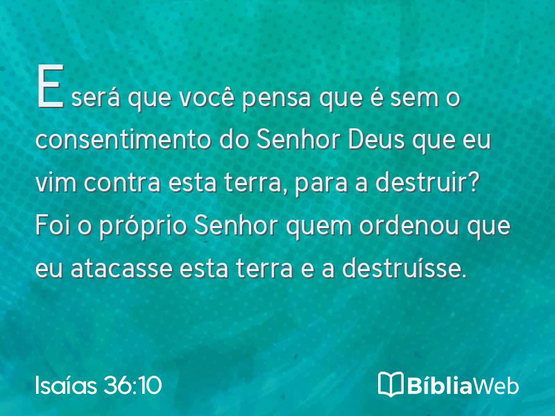 Isaías 36:10 em imagem para compartilhar