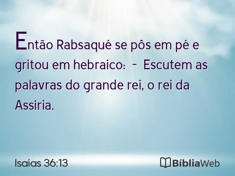 Isaías 36:13 em imagem para compartilhar