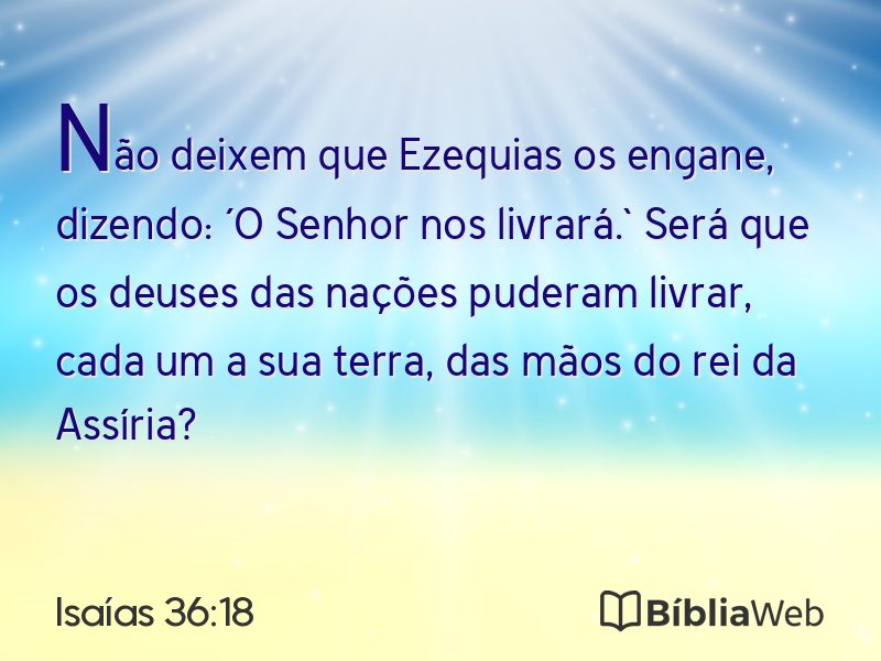 Isaías 36:18 em imagem para compartilhar