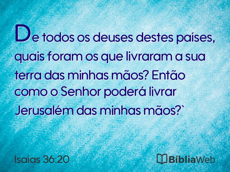 Isaías 36:20 em imagem para compartilhar