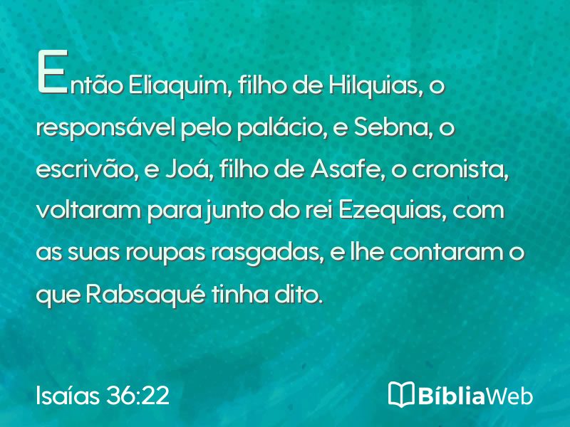 Isaías 36:22 em imagem para compartilhar