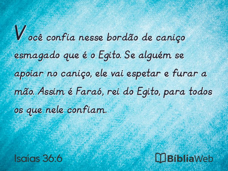 Isaías 36:6 em imagem para compartilhar