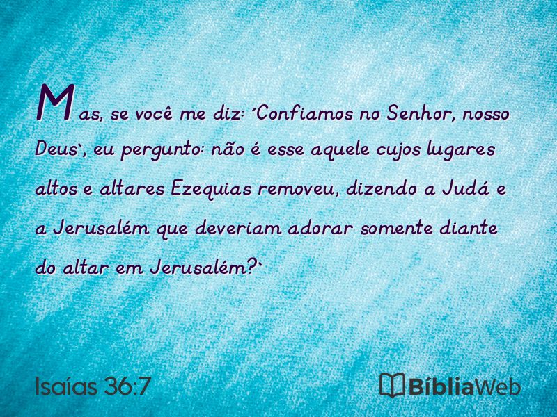 Isaías 36:7 em imagem para compartilhar