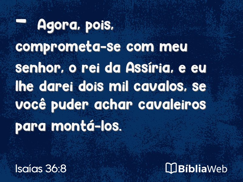 Isaías 36:8 em imagem para compartilhar