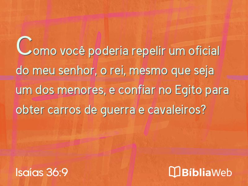 Isaías 36:9 em imagem para compartilhar