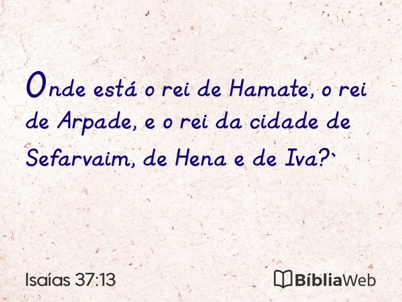 Isaías 37:13 em imagem para compartilhar
