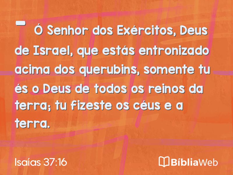 Isaías 37:16 em imagem para compartilhar