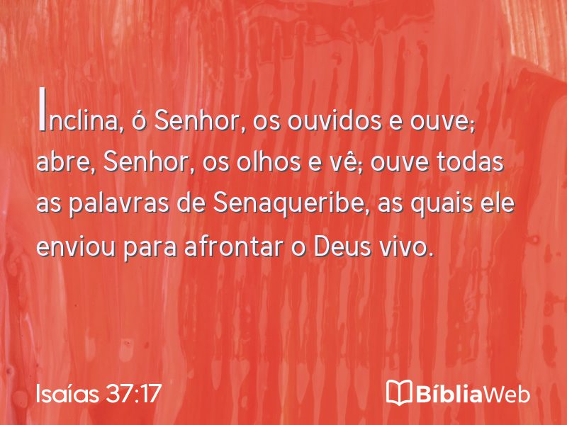 Isaías 37:17 em imagem para compartilhar