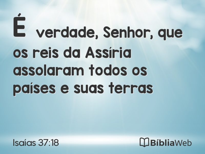Isaías 37:18 em imagem para compartilhar