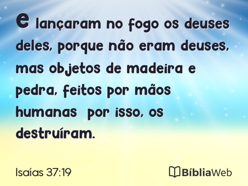 Isaías 37:19 em imagem para compartilhar