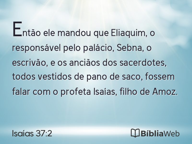 Isaías 37:2 em imagem para compartilhar