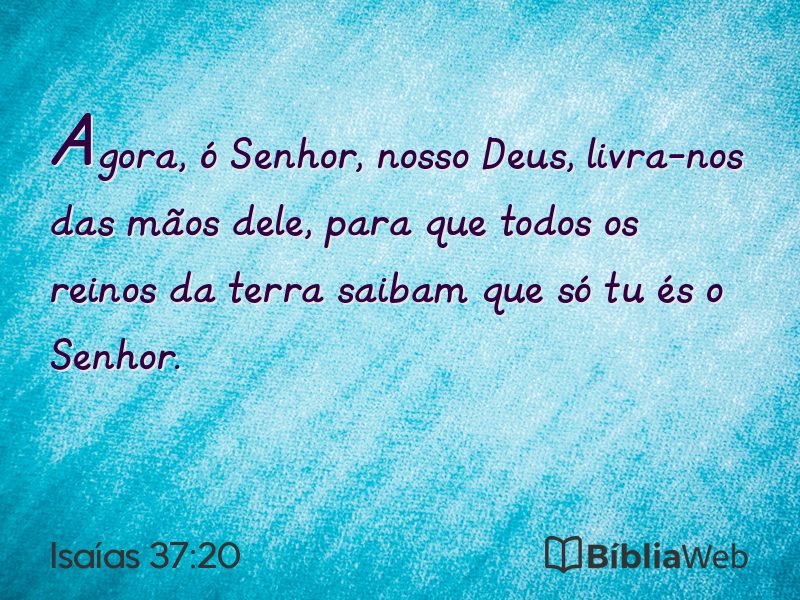 Isaías 37:20 em imagem para compartilhar