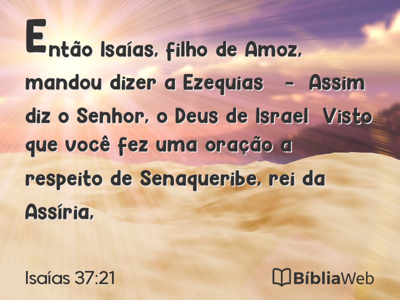 Isaías 37:21 em imagem para compartilhar