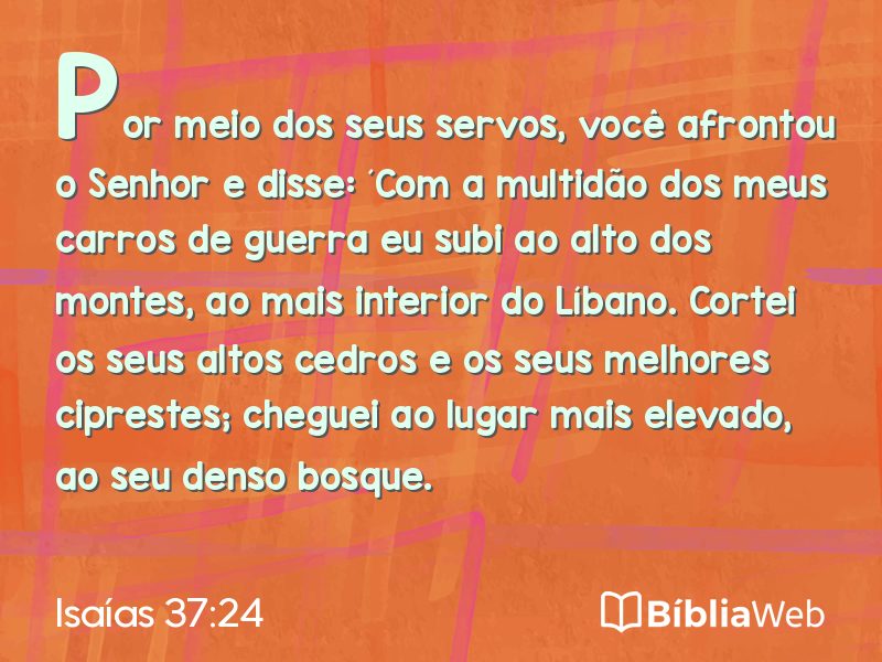 Isaías 37:24 em imagem para compartilhar