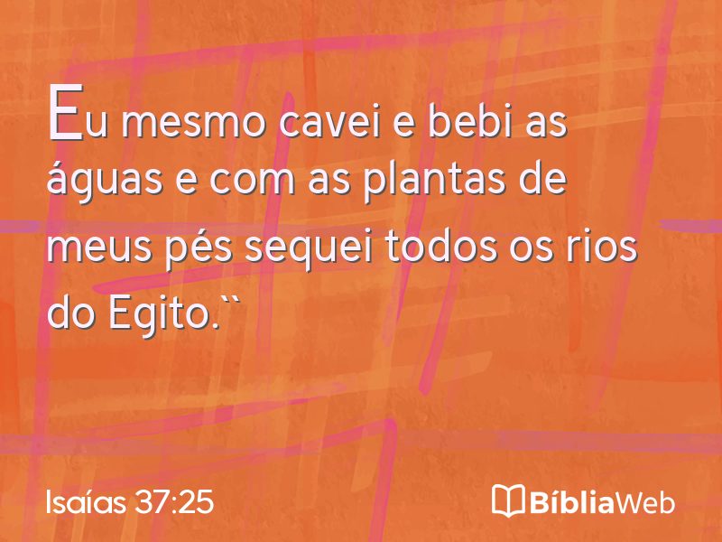 Isaías 37:25 em imagem para compartilhar