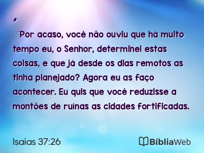 Isaías 37:26 em imagem para compartilhar