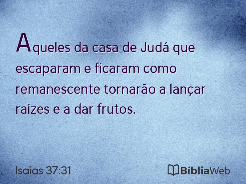 Isaías 37:31 em imagem para compartilhar