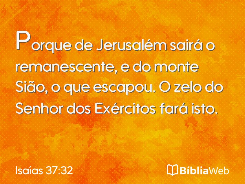 Isaías 37:32 em imagem para compartilhar
