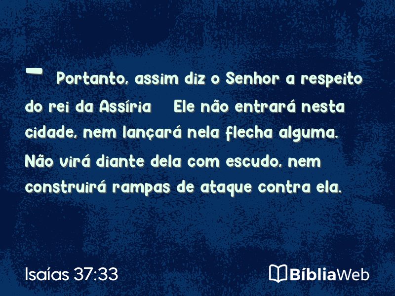 Isaías 37:33 em imagem para compartilhar