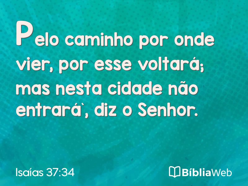 Isaías 37:34 em imagem para compartilhar